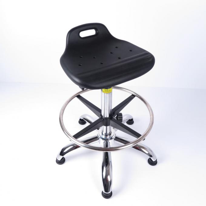 Chaises réglables de Cleanroom d'ESD de pivot de taille hydraulique avec du polyuréthane antistatique Seat