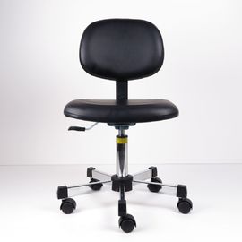Chine Chaise ergonomique en cuir noire de pièce propre de chaises de l&#039;unité centrale ESD avec la taille de banc de roues usine