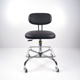 Chine Chaise conductrice de l&#039;unité centrale ESD de chaises de bureau ergonomique en cuir noir de travail avec le repos de pied usine