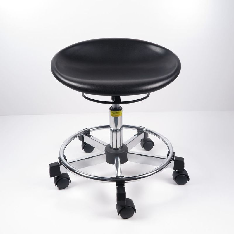 Tabourets ergonomiques de laboratoire de polyuréthane noir, chaise rotative durable de bureau fournisseur