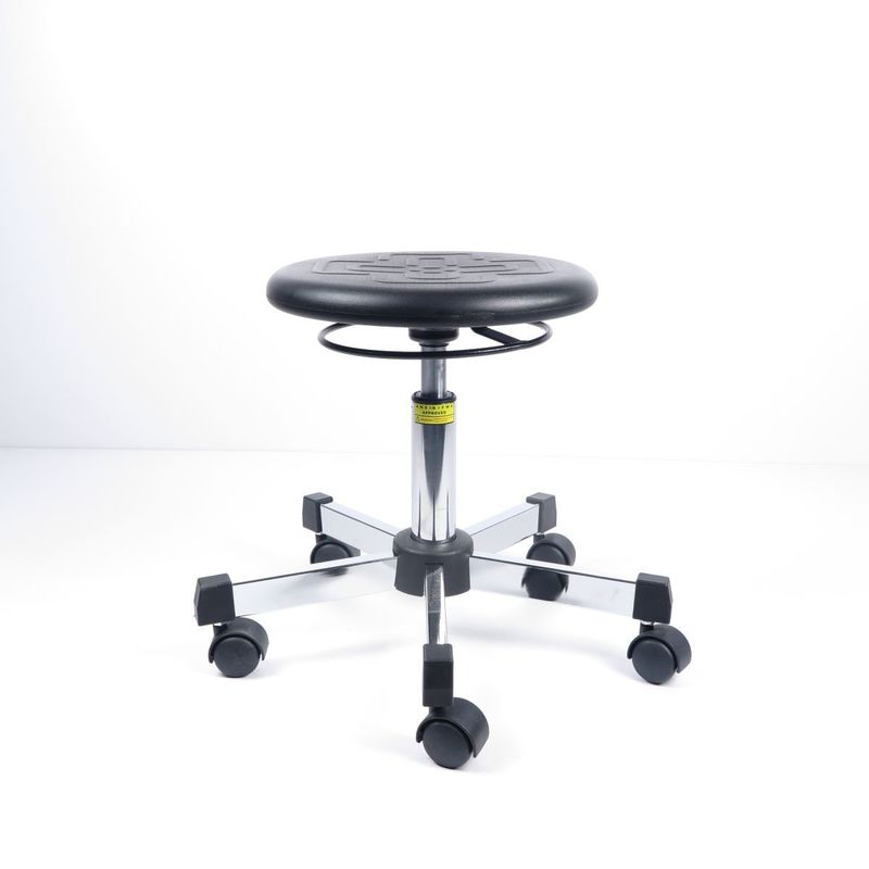 Noir bas à jambes ergonomique de chaises et de tabourets 5 de laboratoire de polyuréthane sans dos fournisseur