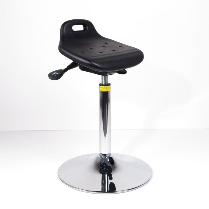 Tabouret protégé de la poussière de support d'ESD Seat de chaise de laboratoire de polyuréthane avec la base circulaire