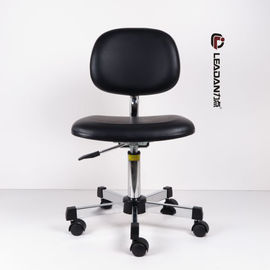 Le Cleanroom ergonomique noir d'ESD préside le vinyle réglable d'unité centrale de taille de 360 pivots