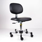 Chaise ergonomique en cuir noire de pièce propre de chaises de l'unité centrale ESD avec la taille de banc de roues fournisseur