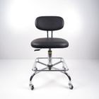 Chaise conductrice de l'unité centrale ESD de chaises de bureau ergonomique en cuir noir de travail avec le repos de pied fournisseur