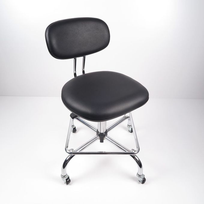 Chaise conductrice de l'unité centrale ESD de chaises de bureau ergonomique en cuir noir de travail avec le repos de pied